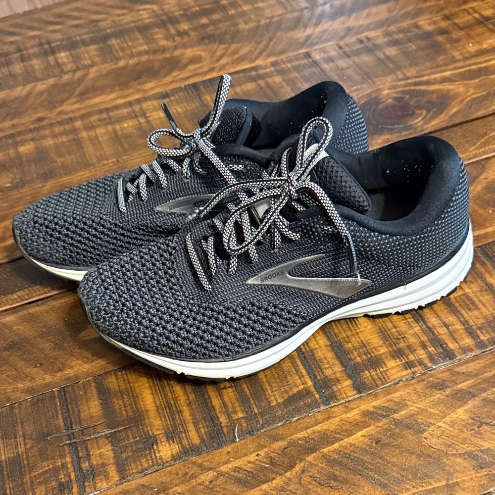 Brooks Black and Gray Athletic Shoes